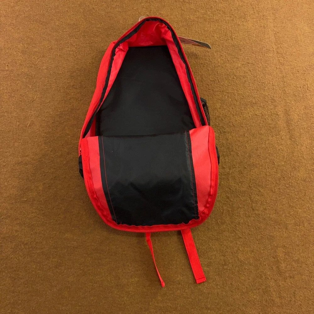 McGraw Hill Unisex OS Red Black Logo Promotional Zippered Backpack
